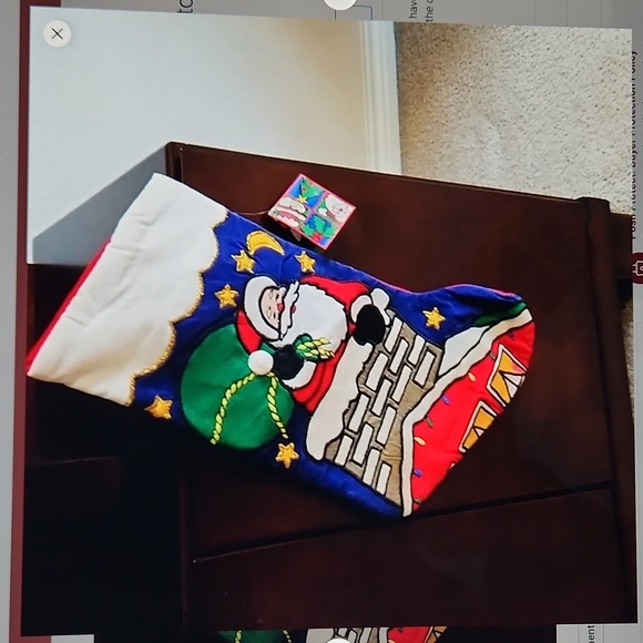 Santa chimney Christmas stocking - Picture 5 of 6